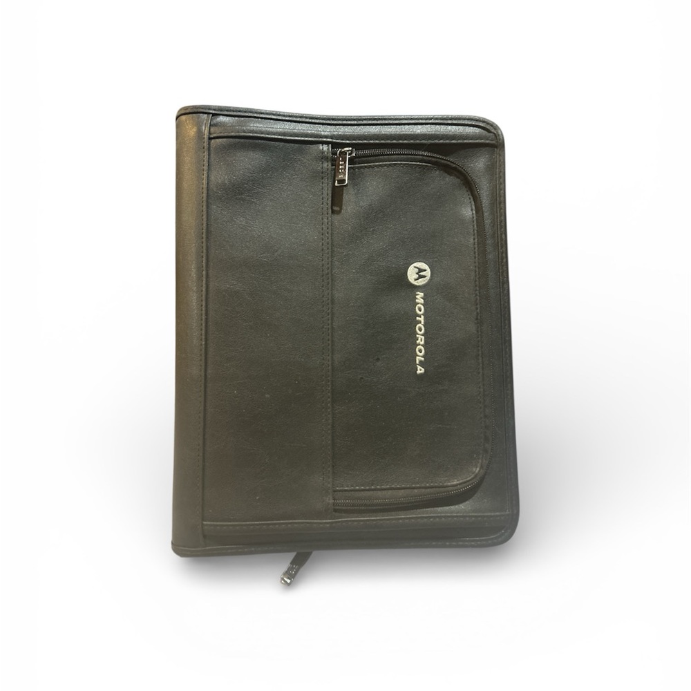Leeds Black Leather Portfolio Binder